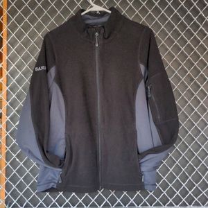 Black & gray XXL zip up activewear jacket sleeve pocket front zipper pockets